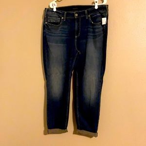 Size 18 silver cropped Avery suki jeans NWT